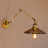 Nordic Brass Retro Loft Style Industrial Vintage Wall Lamp Adjustable Swing Arm Wall Light Edison Sconce Applique Murale