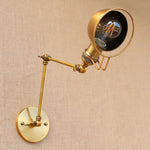 Nordic Brass Retro Loft Style Industrial Vintage Wall Lamp Adjustable Swing Arm Wall Light Edison Sconce Applique Murale