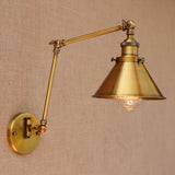 Nordic Brass Retro Loft Style Industrial Vintage Wall Lamp Adjustable Swing Arm Wall Light Edison Sconce Applique Murale