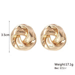 New Big Metal Dangle Earrings for Women Gold Color Spiral Exaggerated Drop Earrings Heavy Ear Jewelry oorbellen voor vrouwen