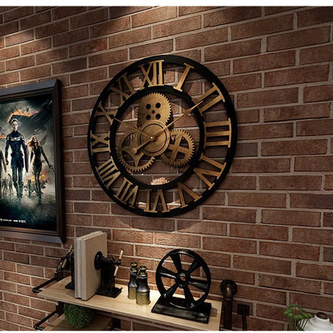 Reloj de pared gigante vintage