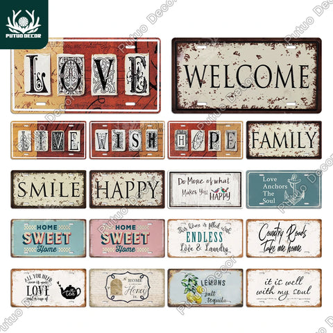 Carteles de chapas decorativas vintage