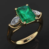 Anillo vintage esmeralda - Vintage Shop