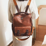 Mochila vintage cuero