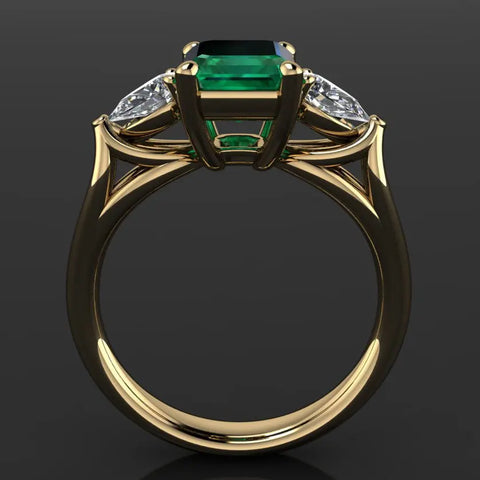 Anillo vintage esmeralda