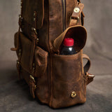 Mochila cuero hombre vintage