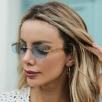 Gafas vintage doradas