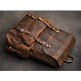 Mochila cuero hombre vintage