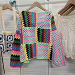 Abrigo vintage con grannys crochet paso a paso